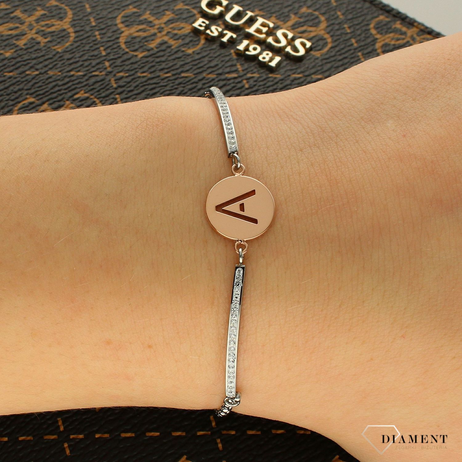 Bransoletka Nomination Italy Milleluci litera A rosegold 028007 001DFD.jpg